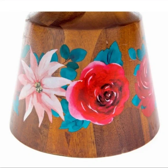 The Pioneer Woman Wishful Winter Acaicia Wood Cake Stand - Picture 3 of 6